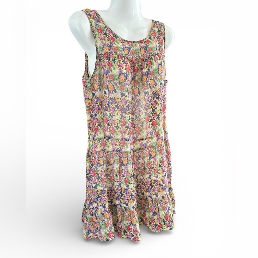 Pins And Needles Urban Outfitters Sheer Floral Sleeveless Babydoll Dress Size S